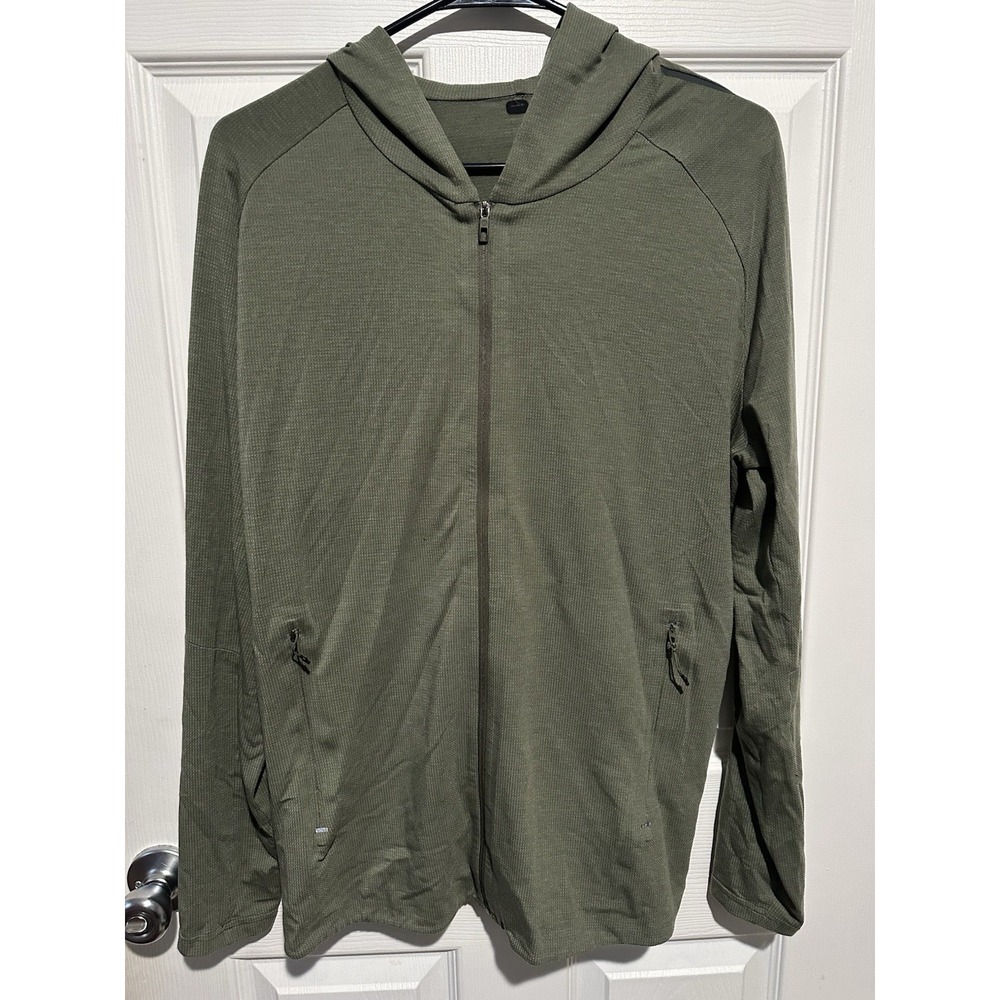 Lululemon GridLiner Fleece Zip Hoodie Green Mens Medium